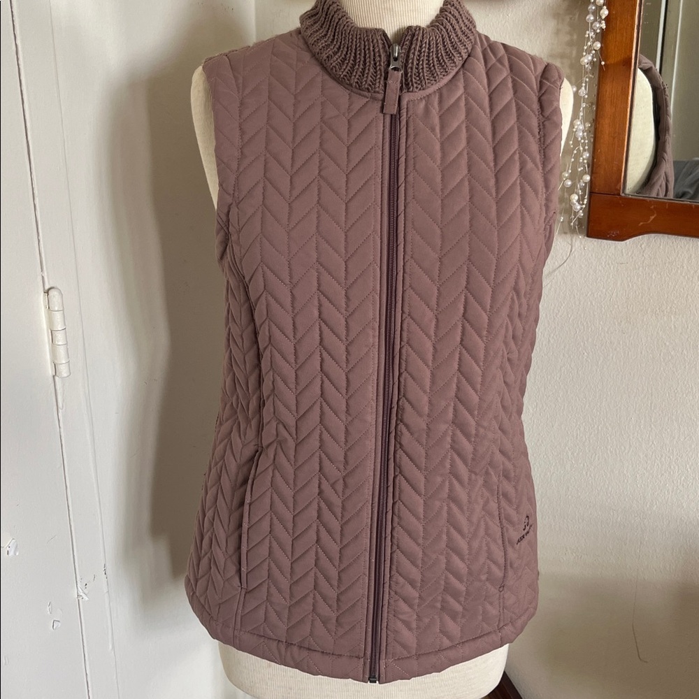 G Gear For Sports Women's Quilted Vest Deer Valley Knit Sweater Back Size M/L